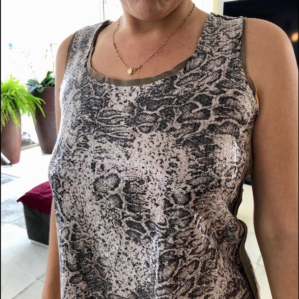 RICHARDS SEQUIN SNAKE TOP